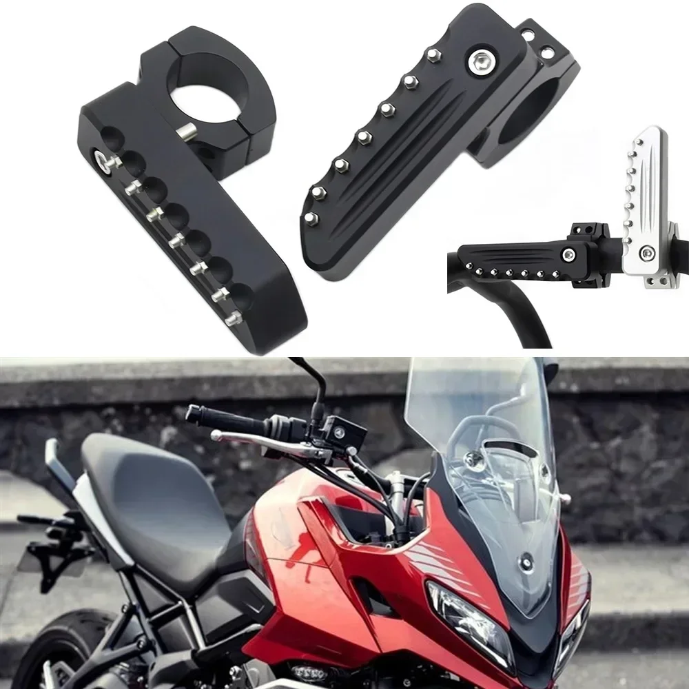 For Triumph Tiger660 Tiger 800 900 GT PRO Rally Explorer 1200 Front Foot Pegs Folding Footrests Clamps 22-28mm