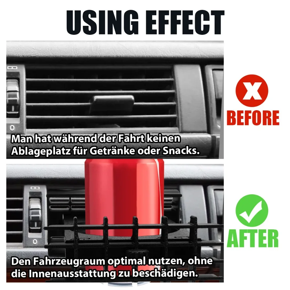 Car Ventilation Coffee Cup Holder For Mercedes 190er (W201) ABS Drink Holder Ventilation Nozzle Cup Holder Airvent