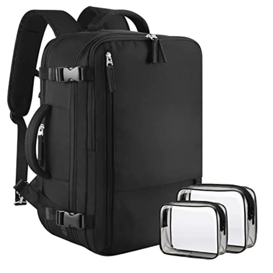 

Large Travel Backpack for Women Men, Expandable 40L Carry On Backpack, 17 Inch Laptop Backpack College Bookbag, Waterproof Trav