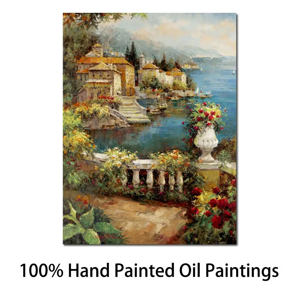 

Marina View Venice Garden Oil Paintings Hand Painted Modern Art Landscapes Image High Quality