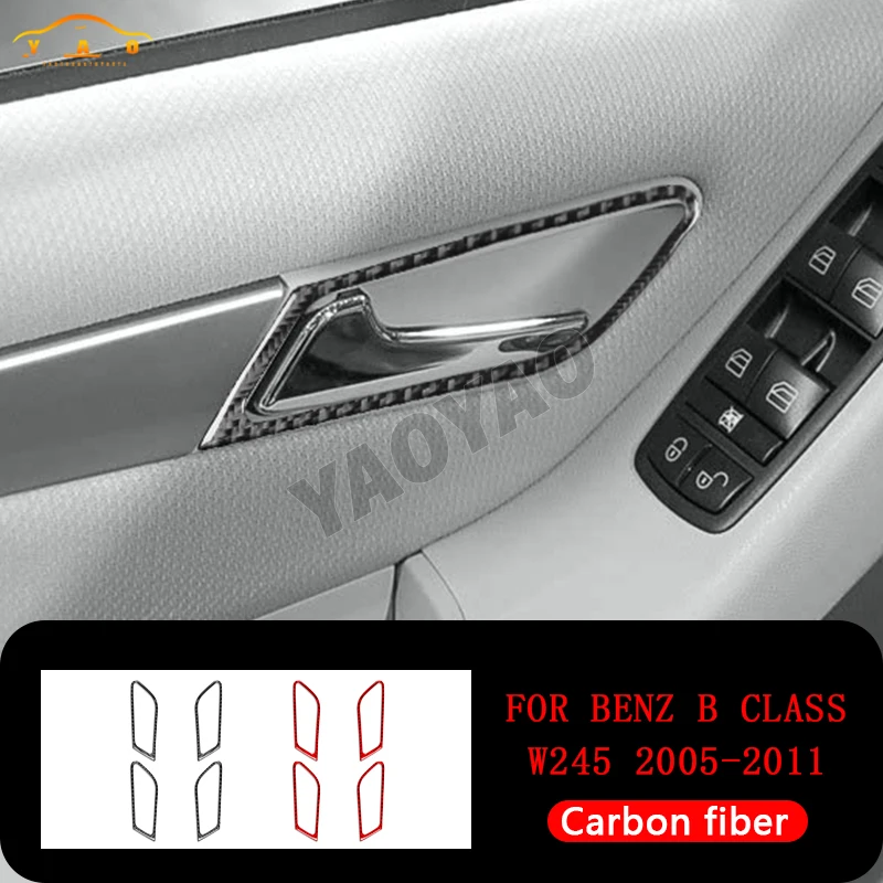 

Carbon Fiber For Mercedes Benz B-Class W245 2005-2011 Car Inner Door Handle Panel Frame Decorative Sticker