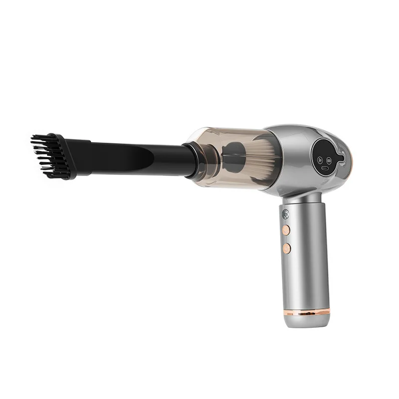 Rechargeable Dual-purpose Vacuum Cleaner with LED Light Household Car Mini High-power Handheld Dust Removal