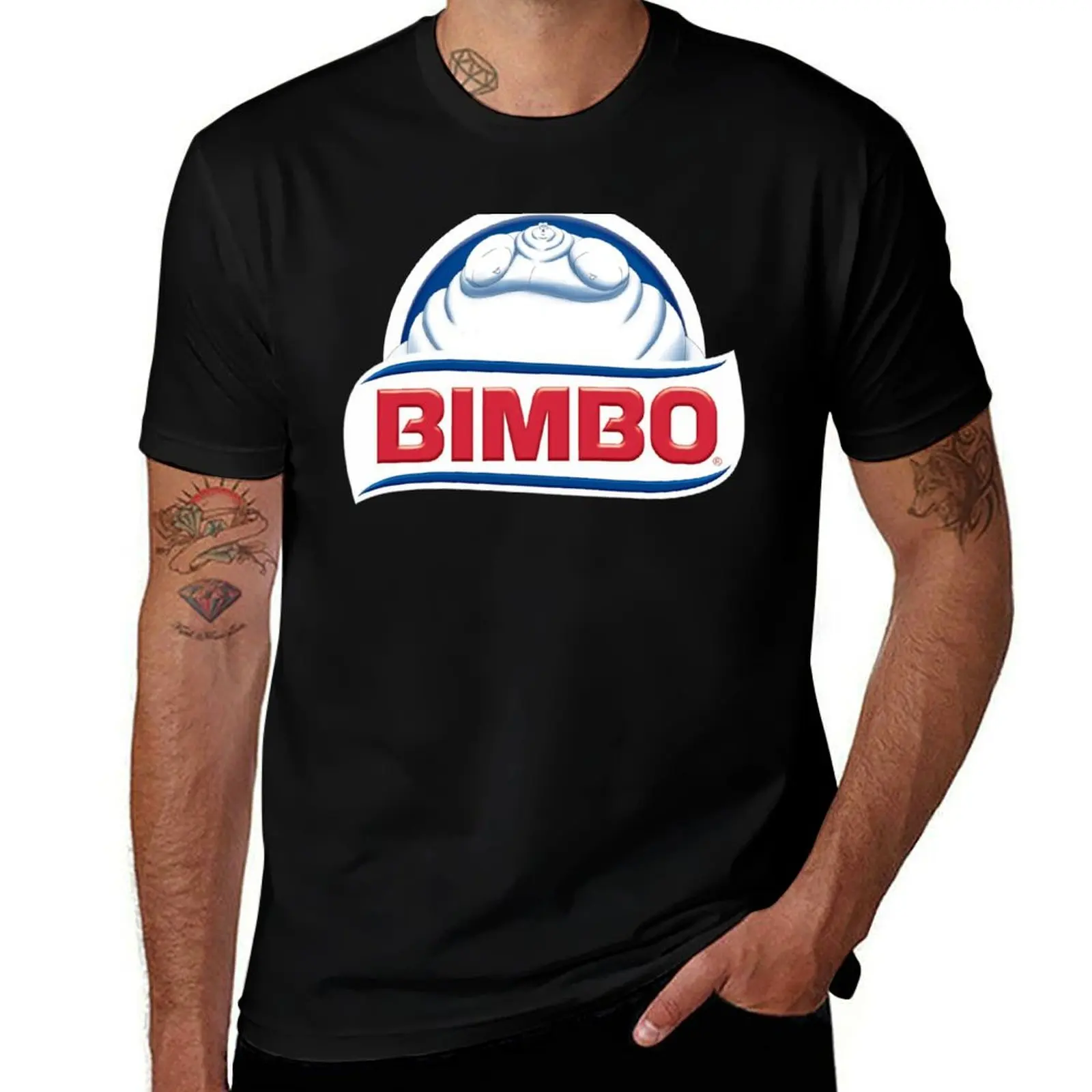 Bimbo Bear Bread Logo (Black) T-Shirt Work Duty Casual T-Shirt