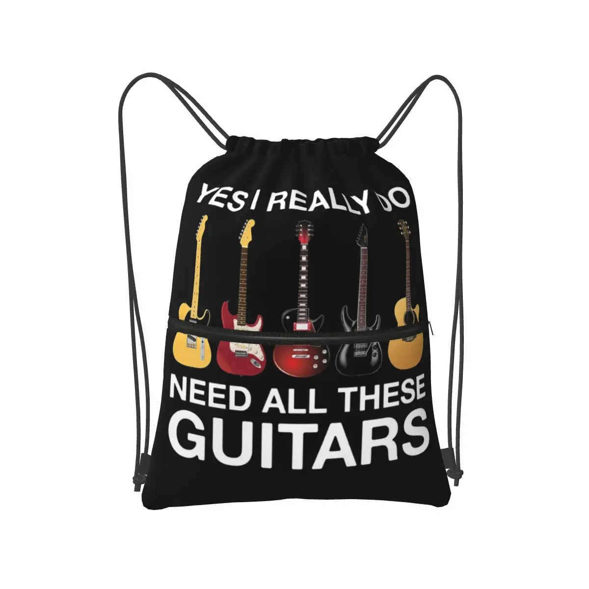 

Yes I Really Do Need All These Guitars Backpacks Portable Drawstring Bags Sundries Bag Book Bags for Man Woman Students