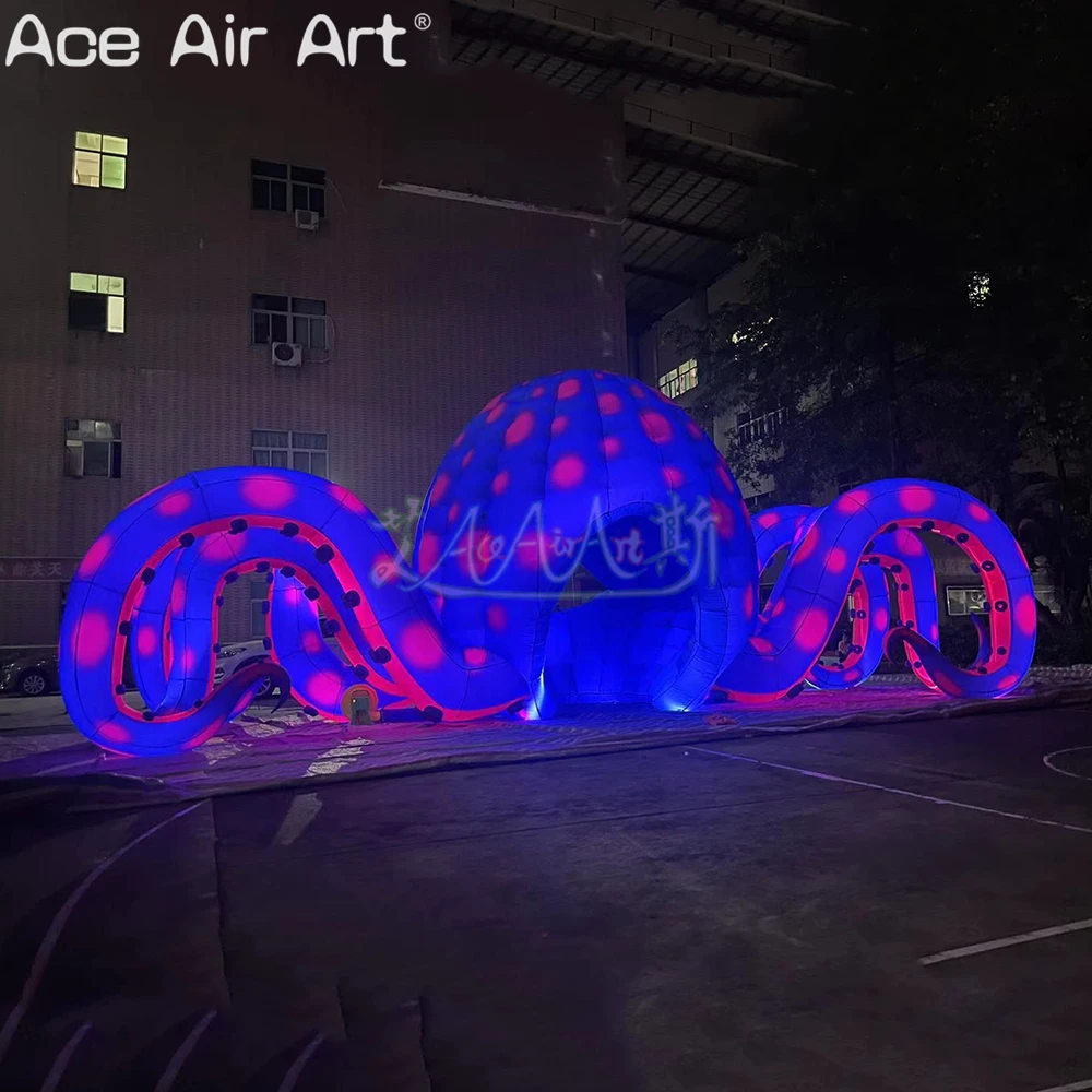 Blue Inflatable DJ Octopus Bar Tent with Air Blower for Commercial Trade Show, Factory Directly, Made in China