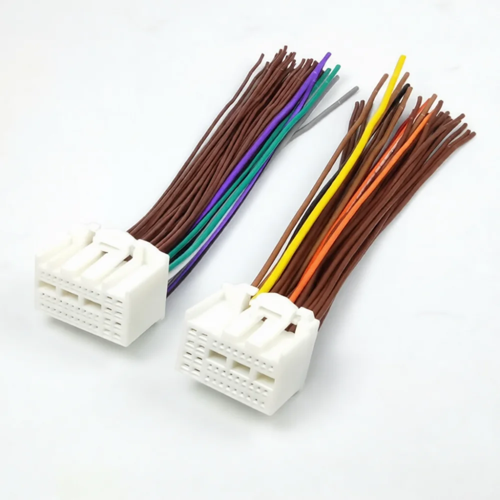Car Radio Connection Cable Harness Plug Adapter For Hyundai Kia Stereo Systems Head Unit Wire Connector Harness Accessory