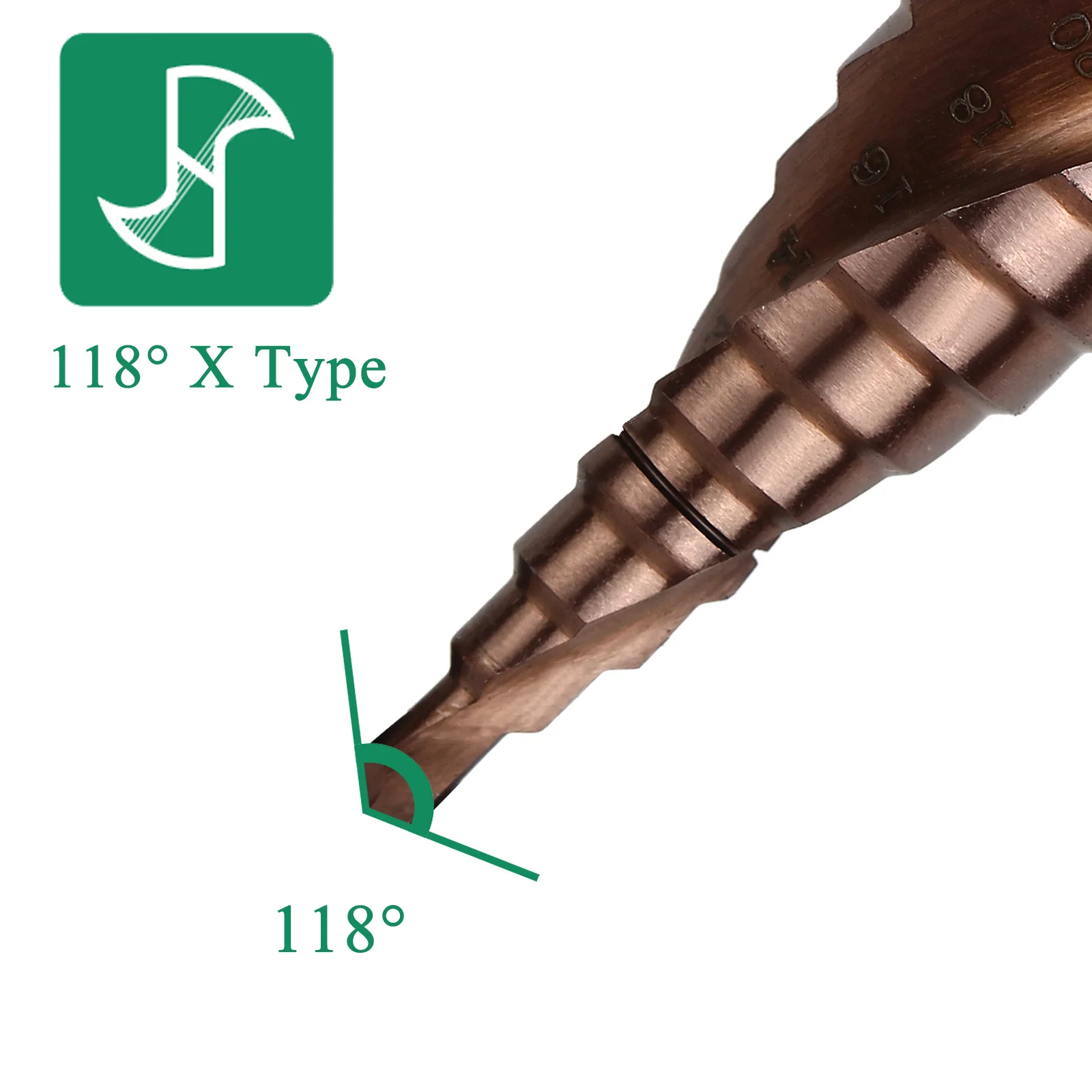 Imagem -03 - Cobalto Passo Broca Cone Passo para Metal Liga de Alumínio Aço Hss co Aço de Alta Velocidade Cônico Hex Haste Buraco Cortador Conjunto M35