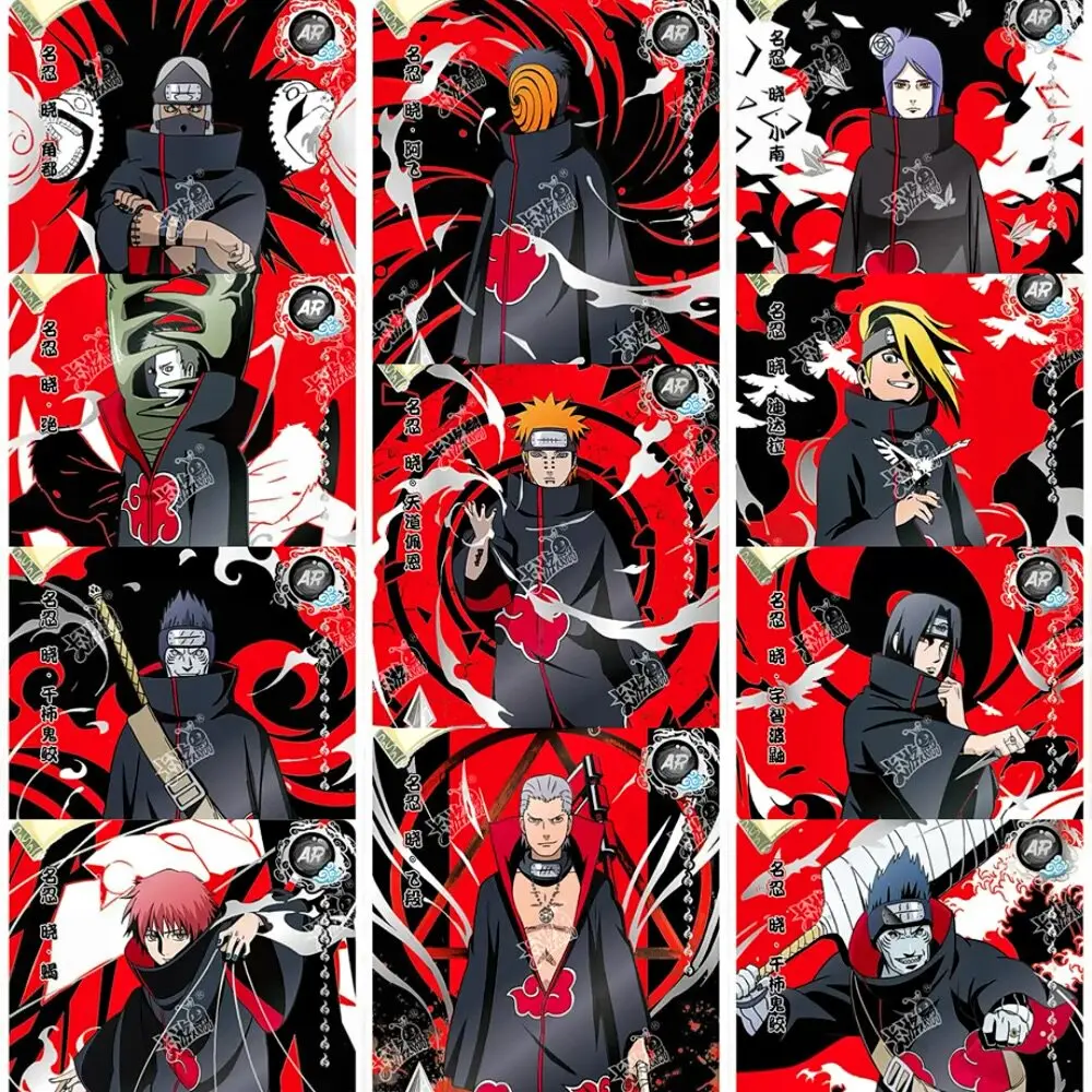 

KAYOU Naruto 1-10 Silver Akatsuki AR Card Aurora Edition Shippuden Deva Path Anime Collection Cards Toy Gifts