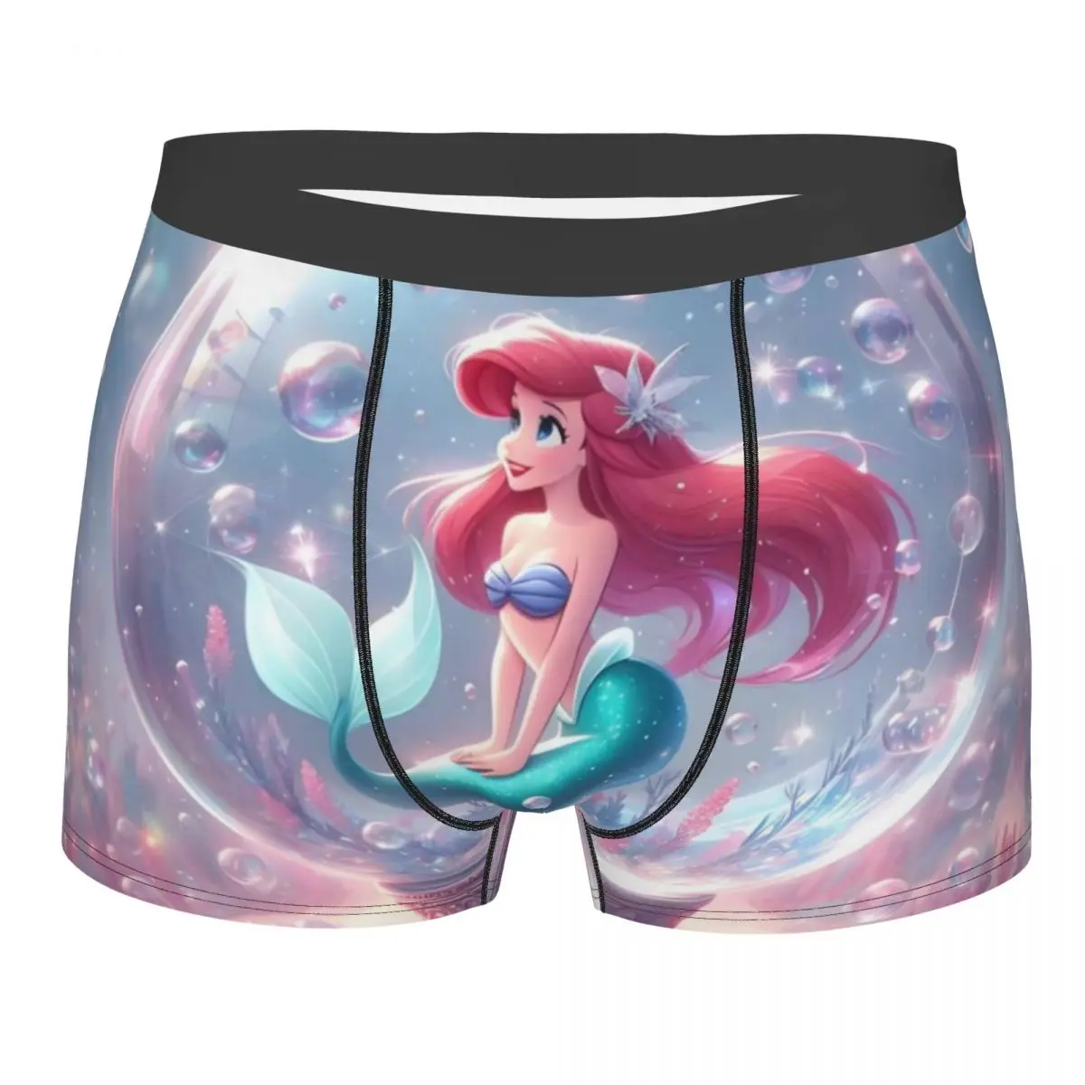 

Custom Novelty The Little Mermaid Boxers Shorts Panties Male Underpants Comfortable Kawaii Princess Briefs Underwear