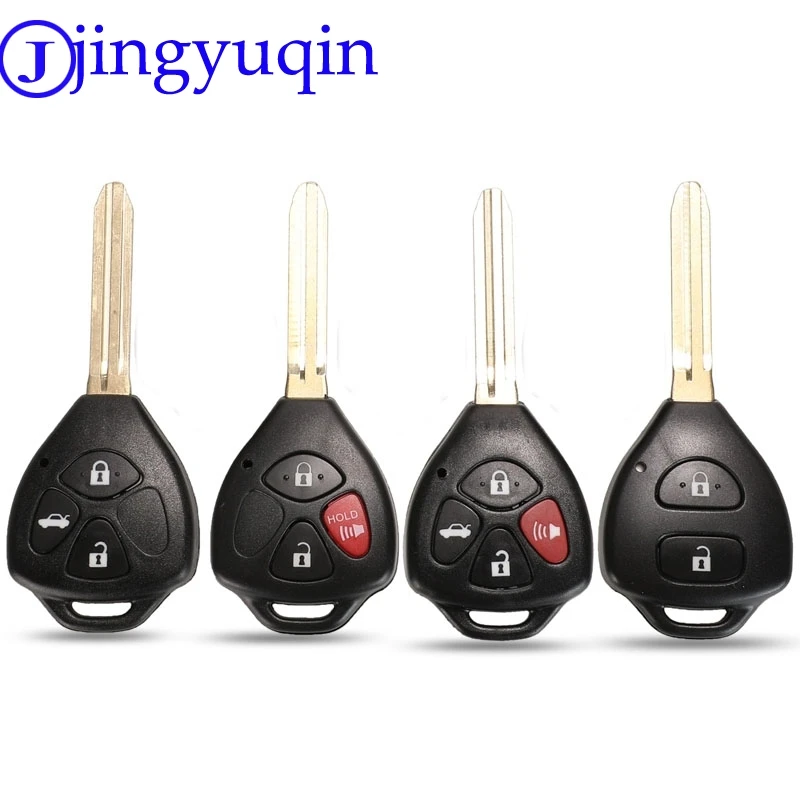 jingyuqin 4 Buttons Remote Car Key Shell Case Cover Fob Replacement For Toyota Camry Avalon Corolla Matrix RAV4 Venza Yaris 3+1