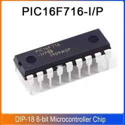 5/1PCS PIC16F716-I/P PIC16F716 DIP18 PIC16 8-bit Flash-based Microcontroller with A/D Controller Enhanced Capture/Compare PWM