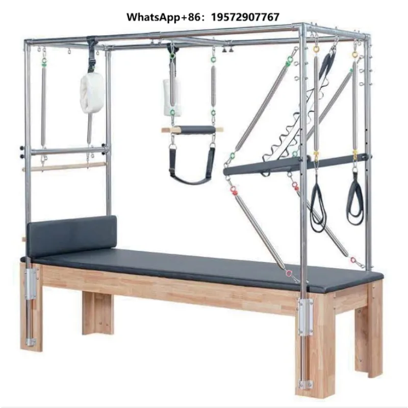 Durable Oak Wood Adjustable Eco-friendly Multi-Functional Pilates Equipment Reformer Bed Fitness Machine Pilates