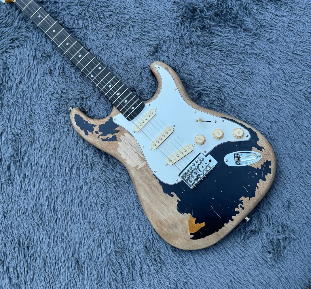 

Spot classic do old electric guitar hot white guard single single pickup factory straight hair can be customized