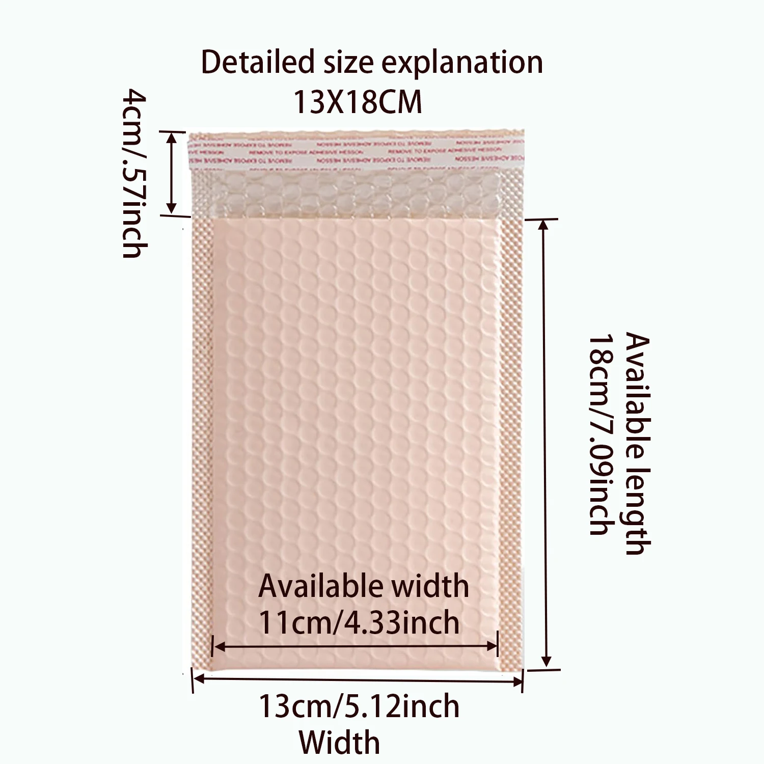 50Pcs Light Pink Bubble Shipping Envelopes Self‑Seal AntiMailer Bags Waterproof Padded Pouches for Gifts Cosmetics Mail Shipping