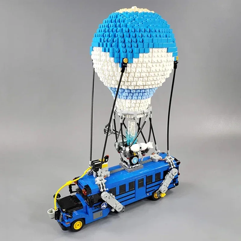 Modèle de voiture de ville en briques de construction MOC, montgolfière, saut de bus, technologie, blocs modulaires, cadeaux de Noël, jouets de bricolage, ensembles d'assemblage