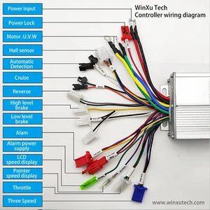 Elektrofahrrad bürstenloser Motor Controller, Universal Controller mit LCD -Geschwindigkeitsanzeige, 36 V, 48 V, 60 V, 500W, 30A -Drosselklappe, 30A 10 Hauptverkaufsmotor Elektrofahrrad 60 V - №1