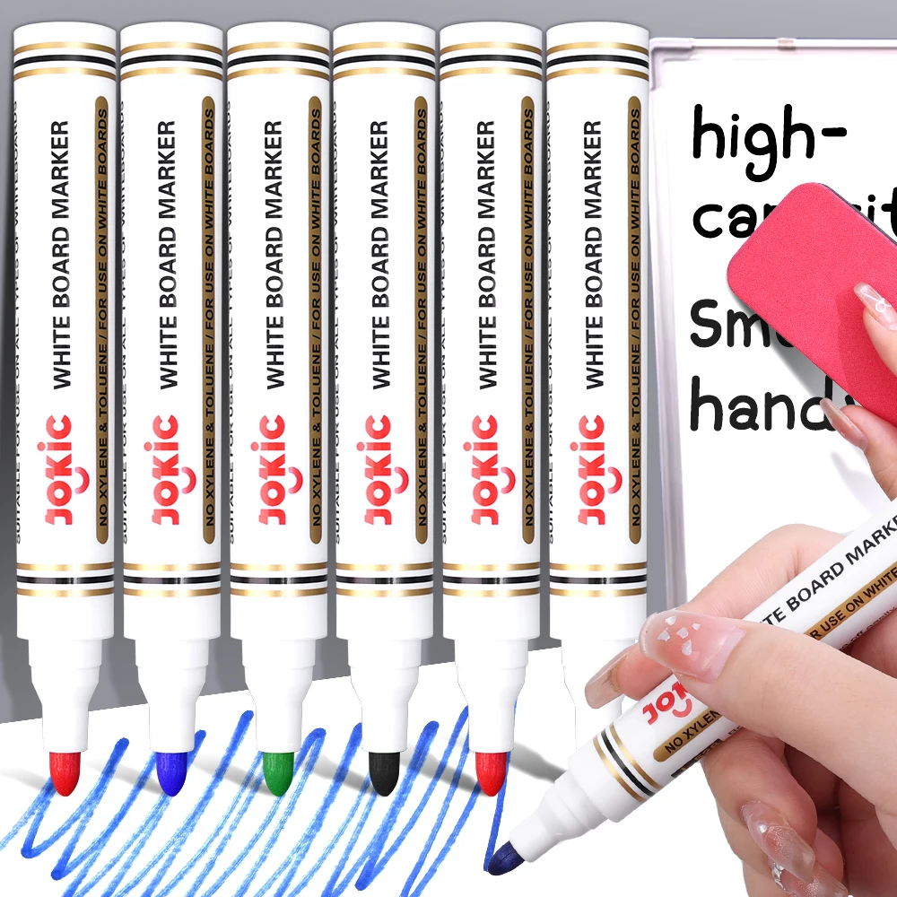 1/4PCS Erasable Whiteboard Marker Pens Odorless Water-based Drawing Board White Boards Writing Marker Pencil Teacher Stationery