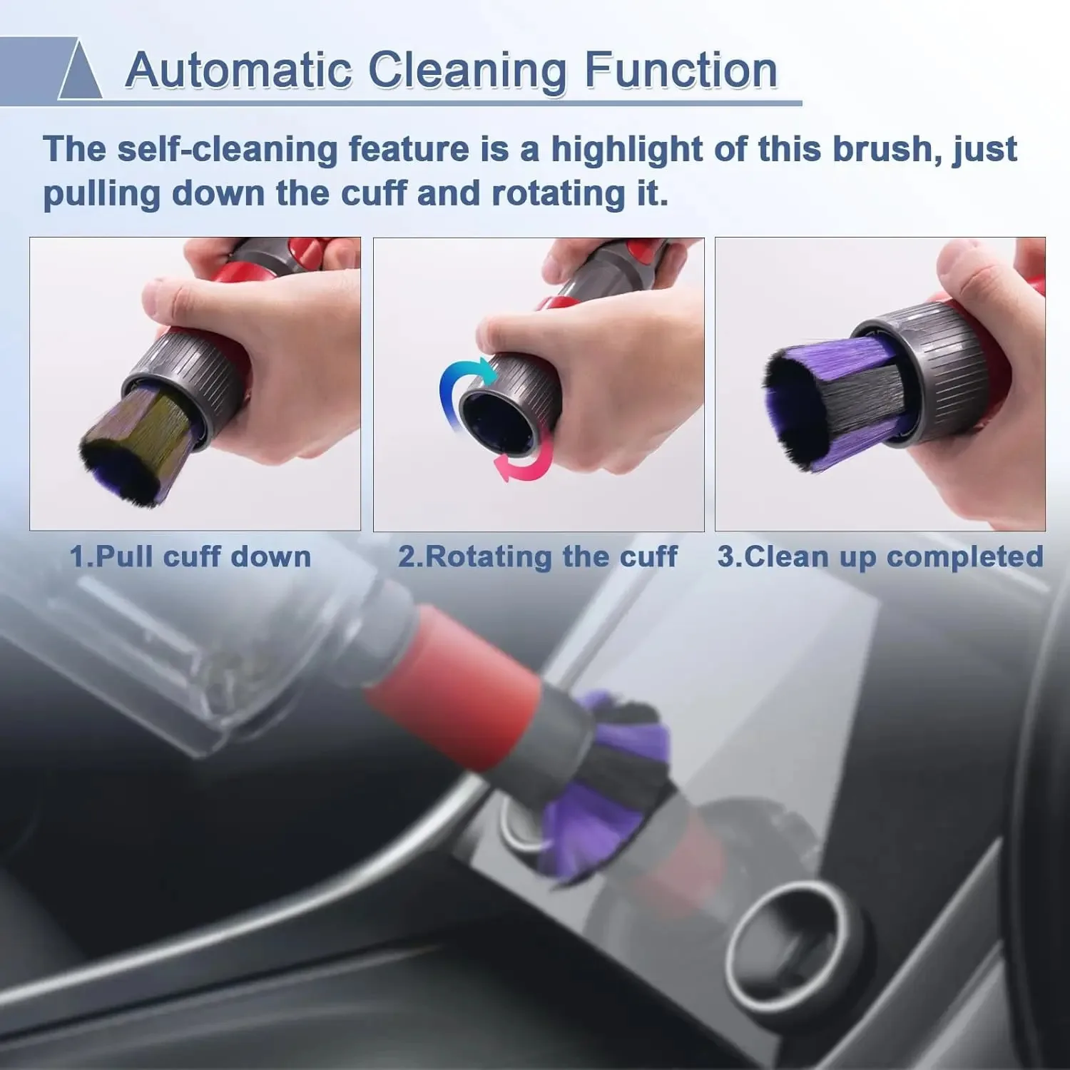 For Dyson V7 V8 V10 V11 V15 Vacuum Cleaner Attachment, Scratch-free Dusting Brush  Flexible Extension Hose Replacement Parts