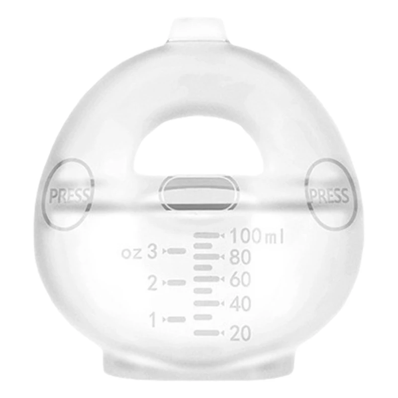 100ML Breastpump Milk Collector Hands Silicone Breastfeeding Milk Saver Nipple Protector Wearable Leakproof N84E