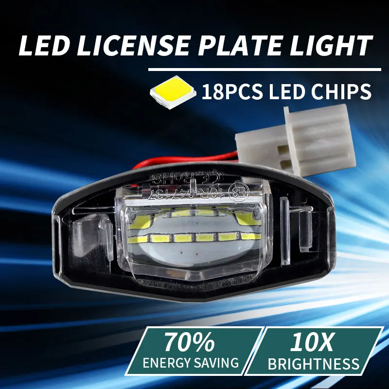 2xFor Honda Accord 2003~ 2012,City MK4 2002-2008,MR-V/Pilot 2003-2008,Civic Odyssey Canbus LED Number License Plate Light Lamp