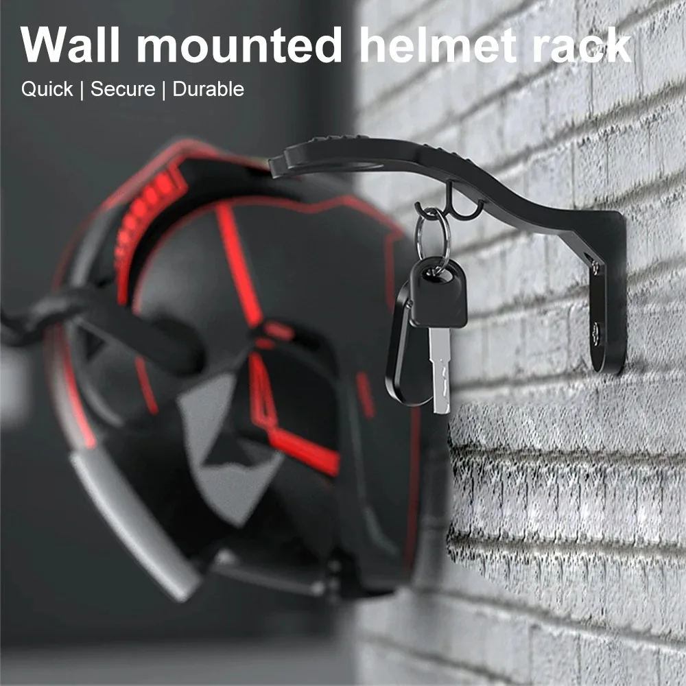 2-5Pcs Multipurpose Wall Mount Helmet Hook Rack, Heavy Duty Hanger for Motorcycle Helmet Jacket Kitchen Cabinet Storage Use