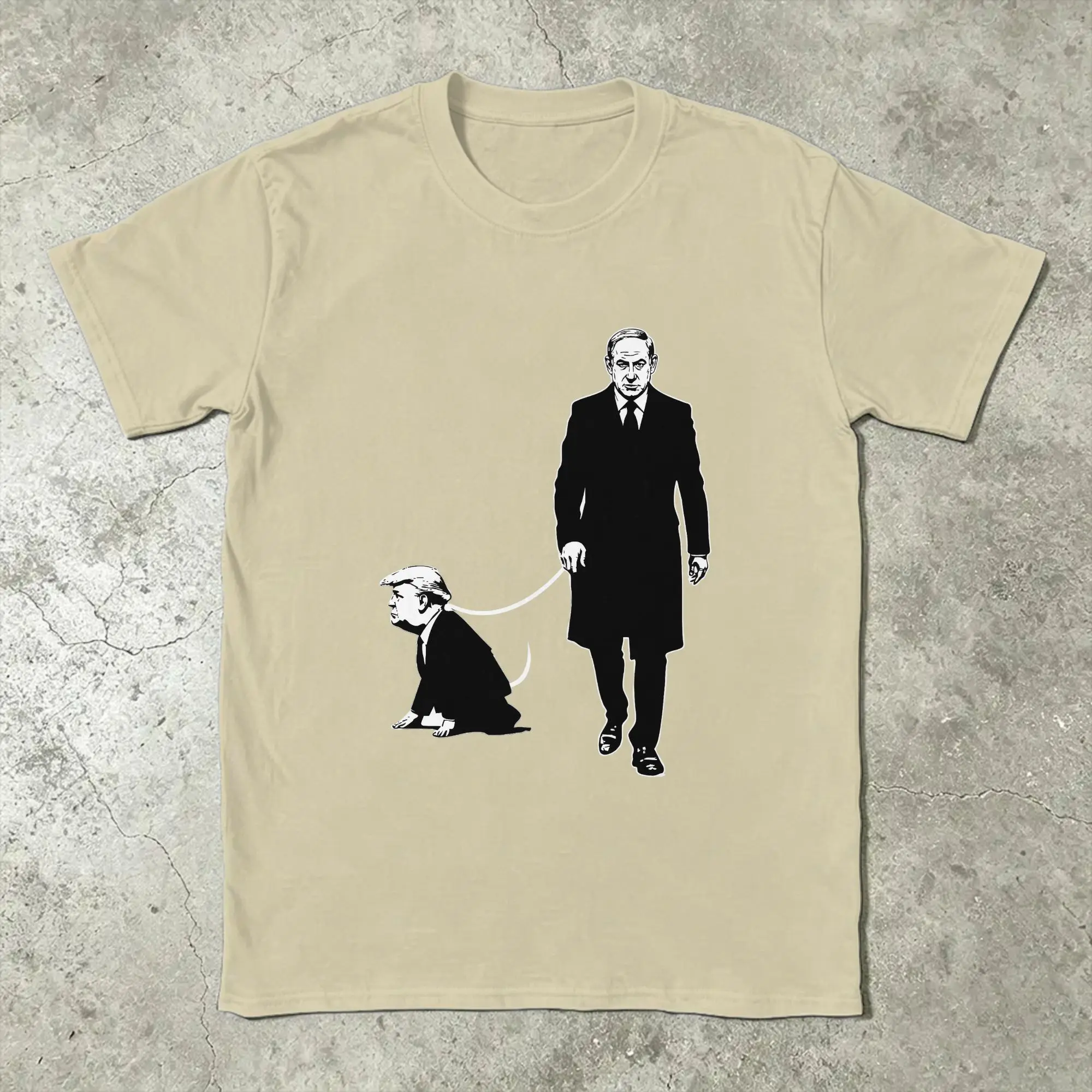 Harajuku T Shirt Summer Benjamin Netanyahu and his dog Hippie T-Shirts  Cotton Tshirt for Man  Hot Sale Short Sleeve Clothing