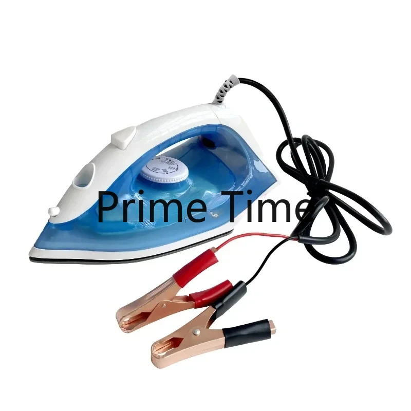 12V Clothes Iron DC Electric Iron Clothes Battery 12V Plug Crocodile Clip with Water Iron/dry Iron Color Random