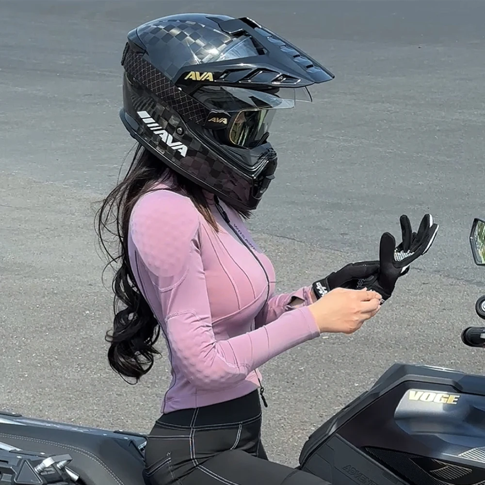 WOSAWE النساء سترات للدراجات النارية CE معتمد درع للجسم معطف السلامة المدمج في لينة حامي موتوكروس الإنحدار سباق الملابس