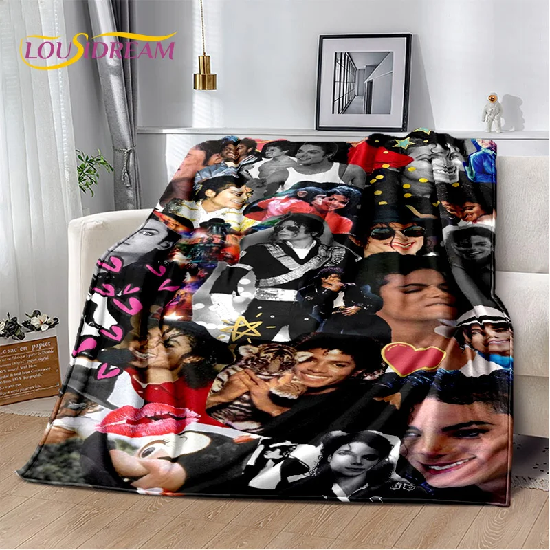 MJ Michael Jackson King of Pop 3D Soft Plush Blanket,Flannel Blanket Throw Blanket for Living Room Bedroom Bed Sofa Picnic Kids