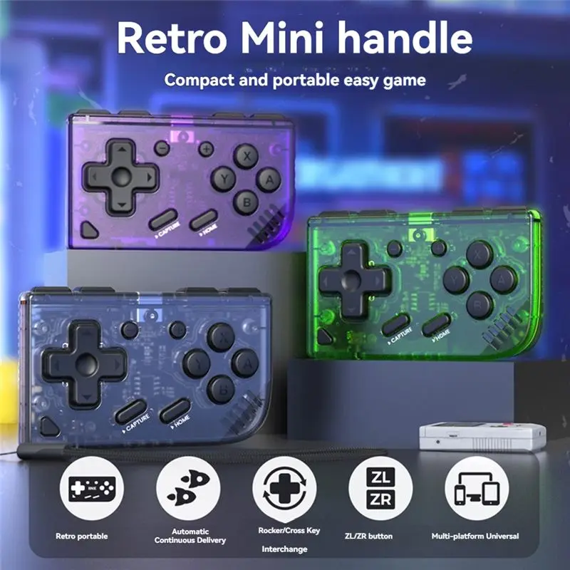Mini For Retro Ananke Controller Turbo Function Interchangeable Joystick And D-Pad Multi-Platform Controller ZL And ZR B-A32R