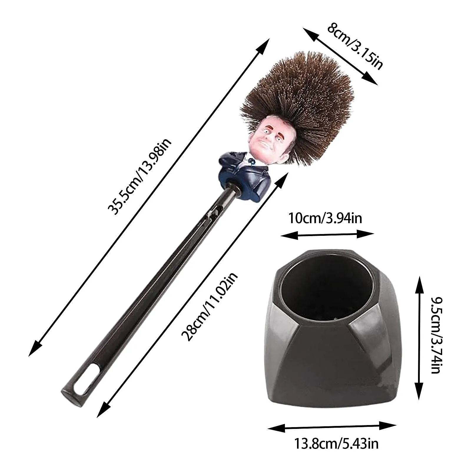 2024 Toilet Brush Set Toilet France President Funny Gag Gift Humorous Toilet Brush Interesting Toilet Brush Set