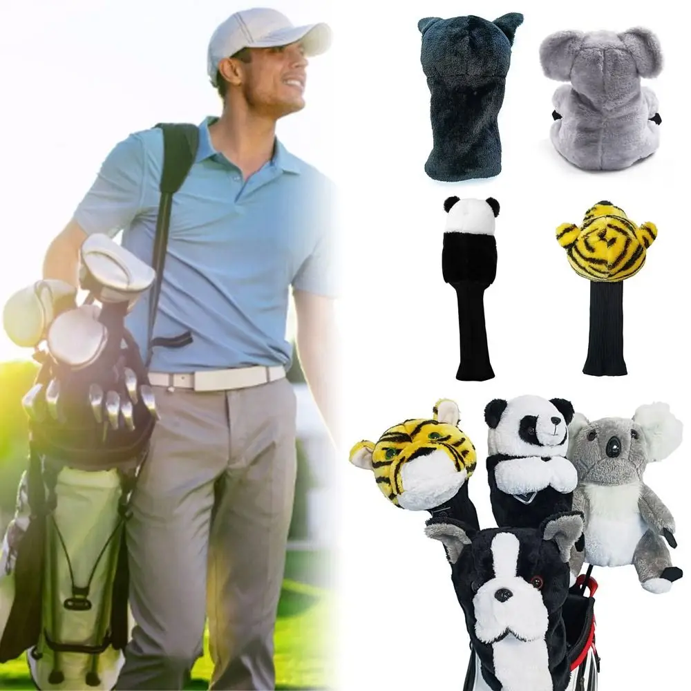 

Accessories Long Neck Driver Golf Club Head Covers Golf Rod Sleeve Sets Plush Animal Headcover 1/3/5 Fairway Woods