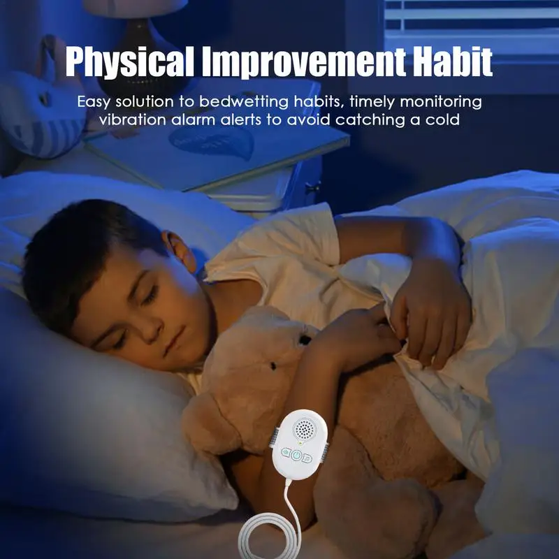 Bedwetting Sensor Nighttime Pee Alarms With Loud Sound & Strong Vibration Children Pee Alarm Bedwetting Monitor Sensor