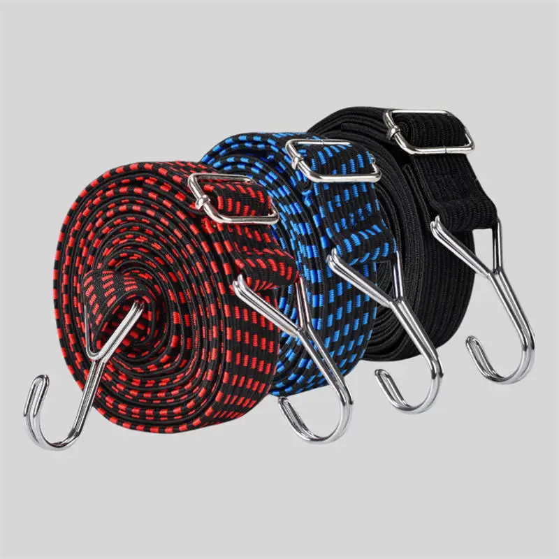 Motorcycle Elastics Luggage Rope Cord Hooks Bikes Rope Tie Auto Luggage Roof Rack Strap Fixed Band Hook Car Accessories NEW