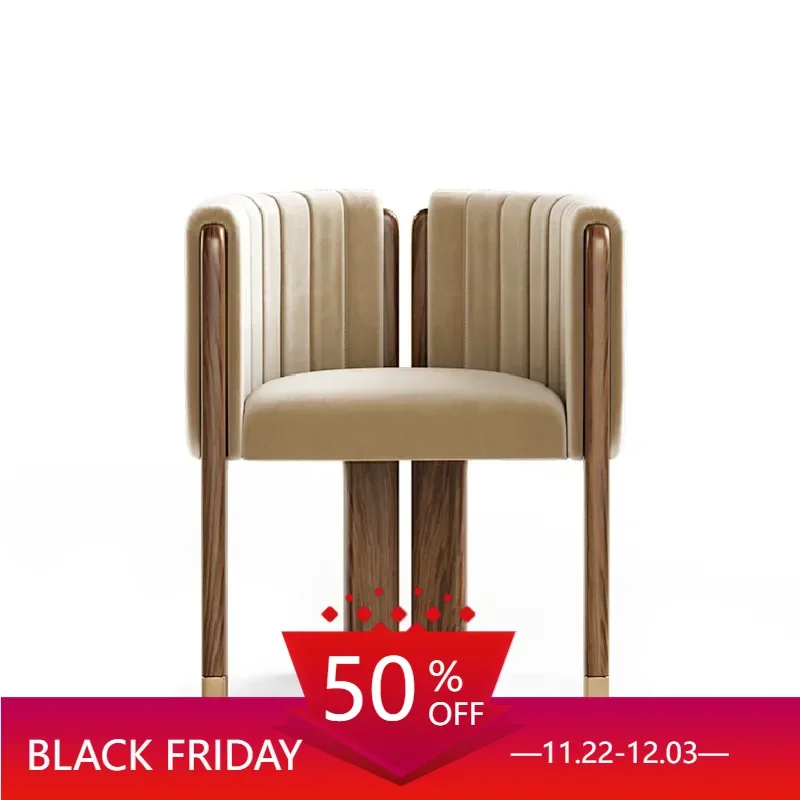 Fabric Solid Wood Modern Luxury Dining Chair Designer Talks About Restaurant Comb Makeup Silla Comedor Hotel Tea Tables Chairs