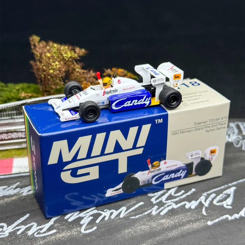 1-64-toleman-tg184-19-elton-senna-1118-alloy-cast-micro-scale-replica-model-car-adult-decorative-piece-in-stock