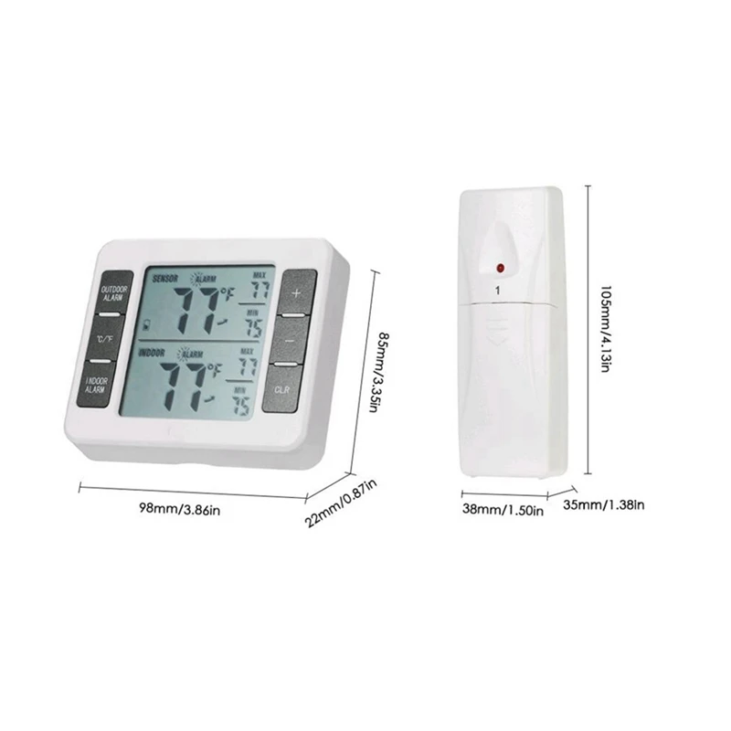 LCD Digital Thermometer Hygrometer Indoor Outdoor Temperature Humidity Meter Temperature And Humidity Sensor,B Easy To Use