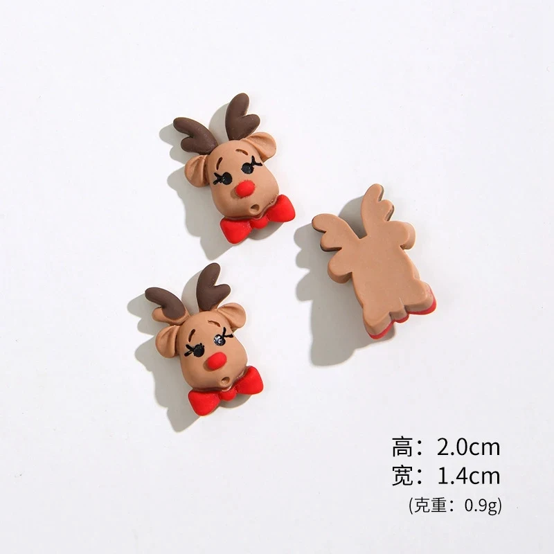 20-60Pcs New Cute Mini Cartoon Christmas Series Resin Figurine Crafts FlatbackOrnament Jewelry Making Hairwear Accessorie