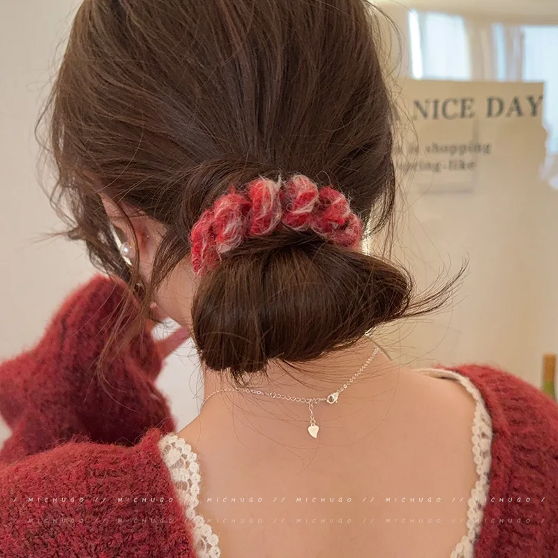 

Корейская мода с леопардовым принтом, завязки для волос, веревки для волос, осень-зима, высокоэластичные резинки для женщин и девочек, укладка волос