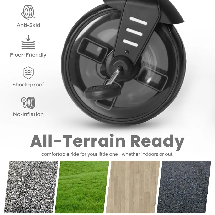 จักรยานเด็กแบบรถเข็นสำหรับเด็กอายุ 10 เดือนถึง 6 ปี รถเข็นจักรยานแบบพับได้ 8-in-1 สำหรับเด็กวัย 3-5 ขวบ ของขวัญสำหรับเด็กชายและเด็กหญิง