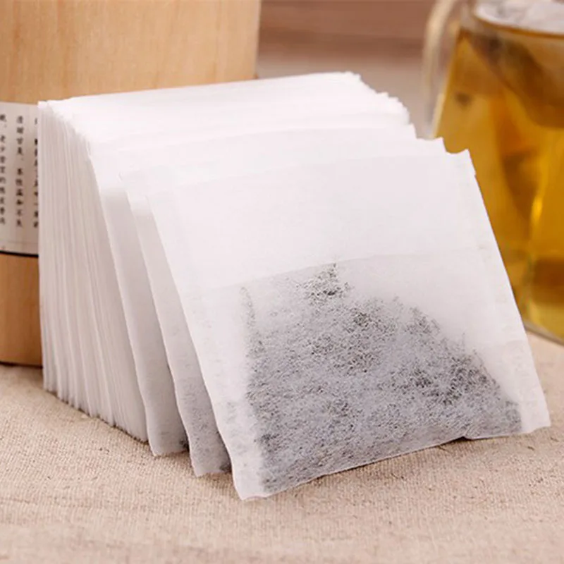 【YA】100Pcs Non-woven Disposable Empty Teabag Filter Herb Tea Infuser Strainer Supply