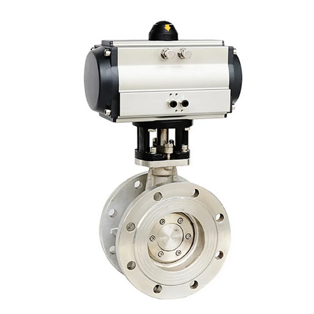 

COVNA PN16 High Performance Metal Seat Double Flange Type 304 Stainless Steel Pneumatic Actuated Butterfly Valve