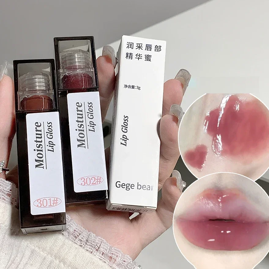 Rose Tea Lipgloss Lippenöl Günstige Labial Feuchtigkeitscreme Jelly Lippenstift Helles Nude Pink Clear Tint Make Up Kosmetik Damen Make-up