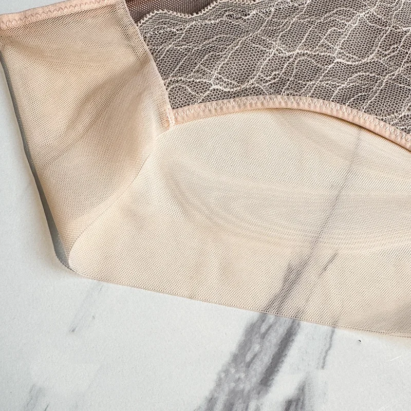 Birdtree 89% التوت الحرير 11% دنة المنشعب سراويل، المرأة منتصف الخصر Traceless تنفس الدانتيل ملخصات، 2025 جديد P58114JF