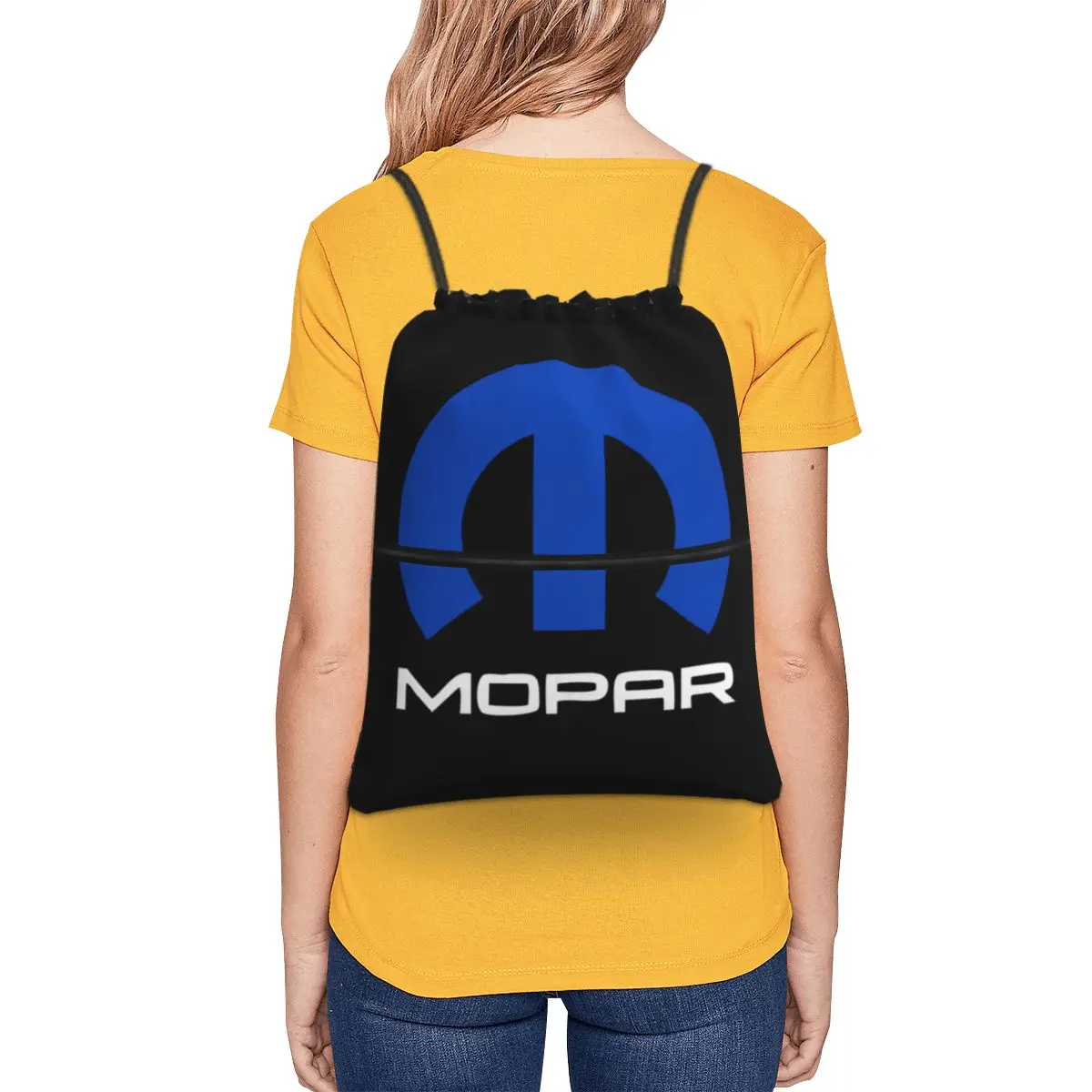 Mopar Merchandise Mochilas portáteis, bolsa de cordão, bolso multifuncional, bolsas de armazenamento para esporte homem e mulher