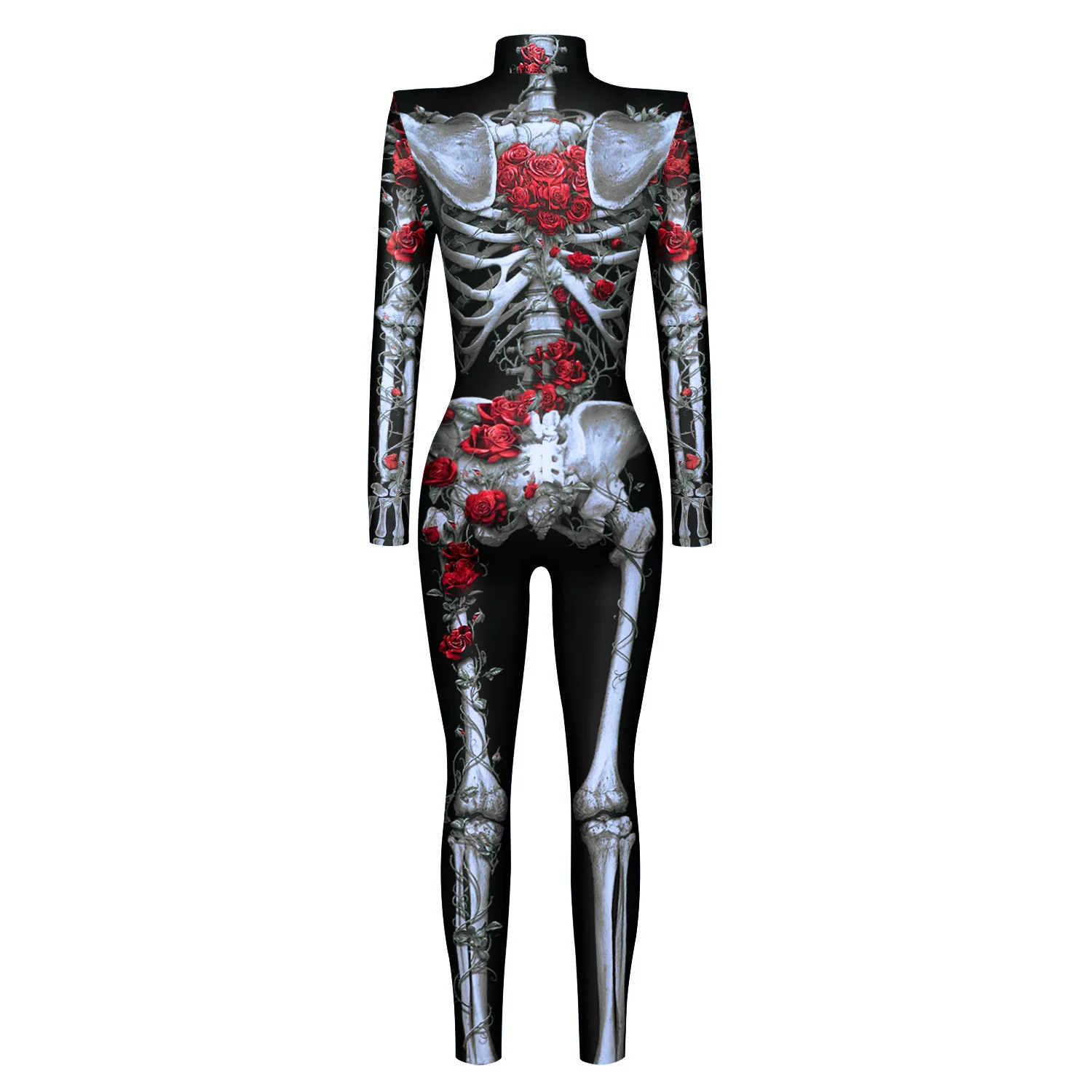 Herren Damen Punk Future Roboter Drache Schlange Totenkopf 3D-Druck Bodysuit Erwachsenen-Halloween-Kostüm Party Rollenspiel Schlanker Jumpsuit – Detail 24