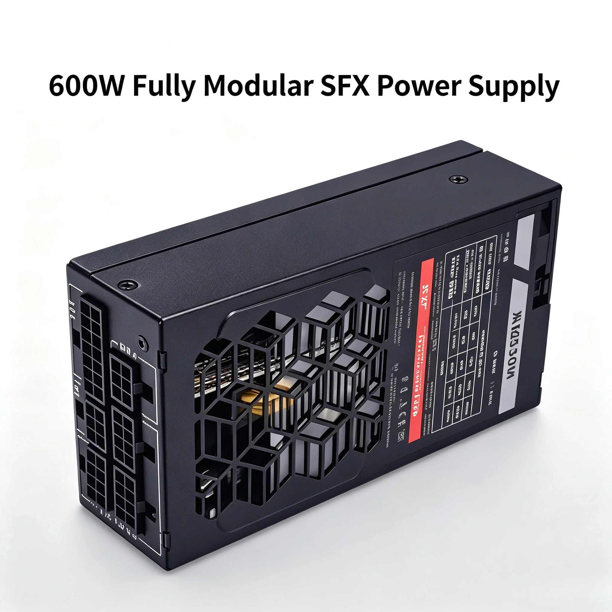 500W Full Modular 1U Mini Silent Power Supply, Compatible With 600W ITX Small Chassis Long Service Life PC Power Unit