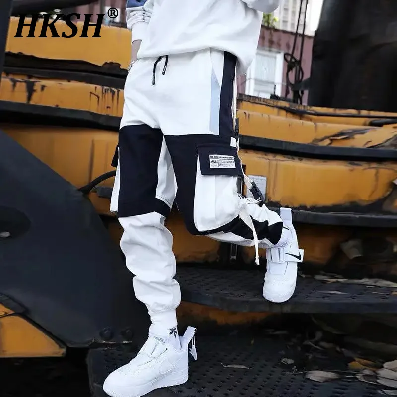 HKSH Male Fashion Tide Darkwear Overalls High Street Versatile Casual Cargo Pants Tactical Loose Leggings Chic Pocket New HK0207