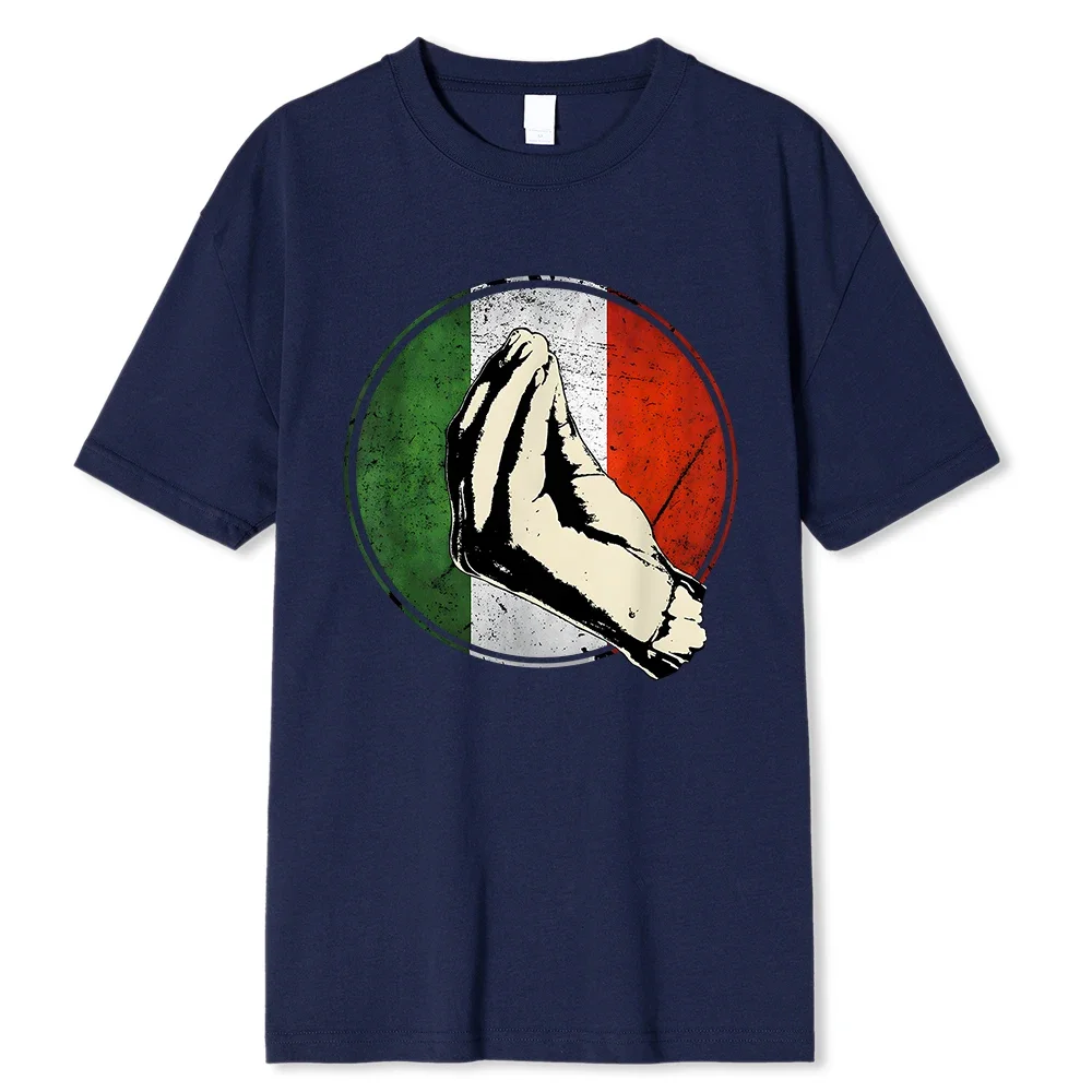 Italian Gift Shirt Funny Italy T-Shirt T Shirt Fitted Casual Cotton Men Tees Cool Summer Breathable Oversize Short Sleeves Male