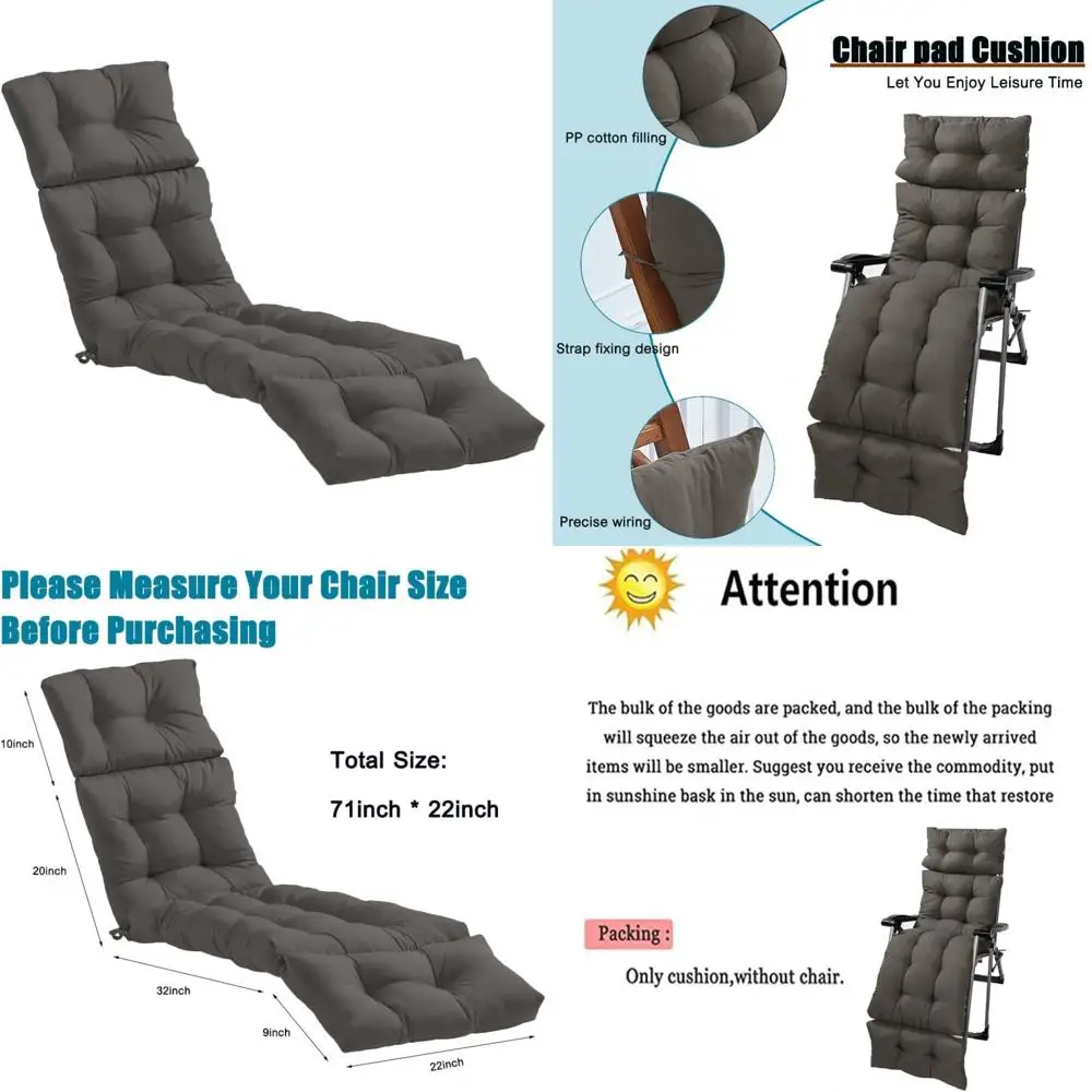 

all-weather outdoor bench cushion for patio furniture, waterproof lounge chair seat pad